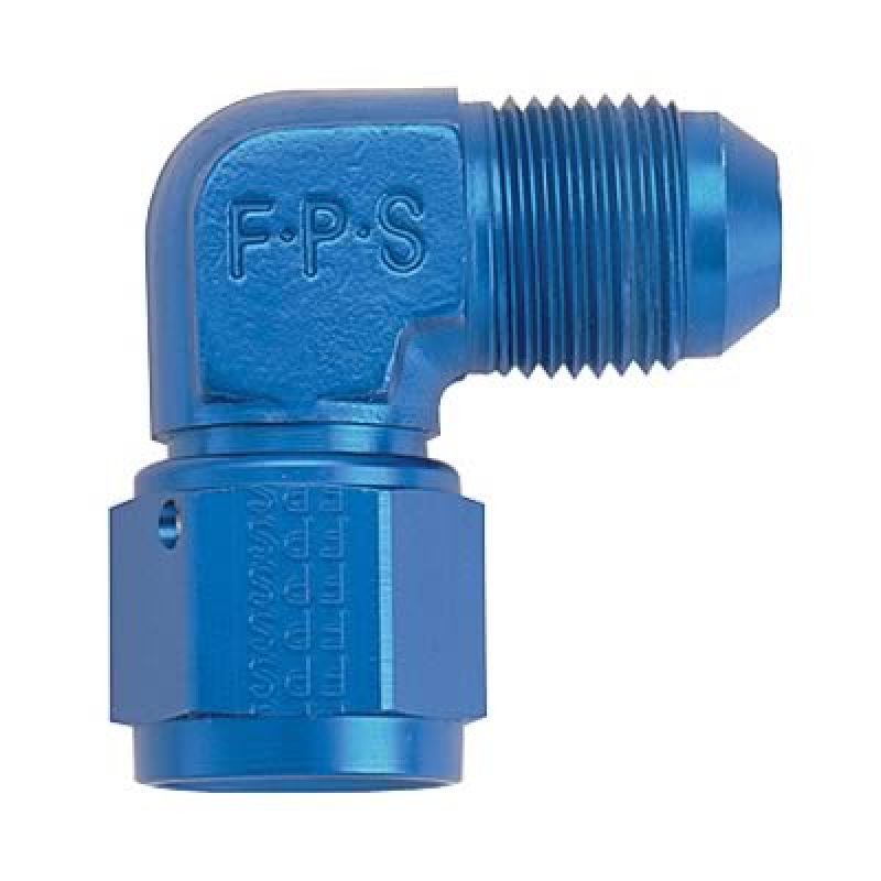 FRAGOLA 498101 -3 AN Female to Male 90 Degree Swivel Adapter Fitting - Blue