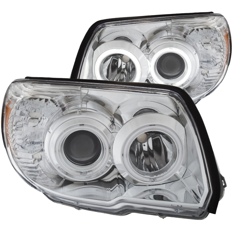 Anzo 111321 Projector Headlight Set, Clear Lens, Chrome Housing 2pc, w/U-Bar