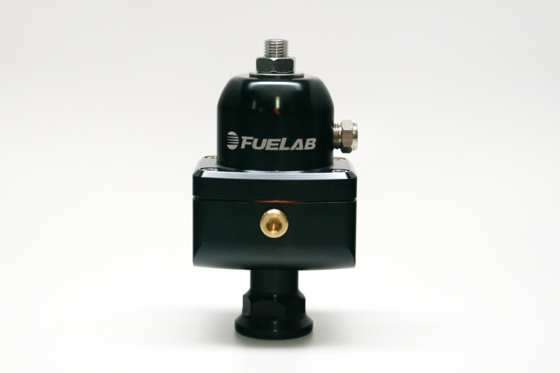 Fuelab 555 High Pressure Adjustable FPR Blocking 25-65 PSI (1) -8AN In (2) -8AN Out - Black - 55504-1