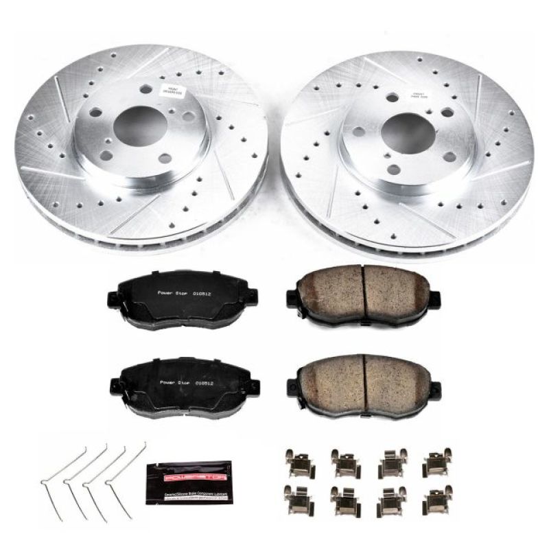 Power Stop K1077 Z23 Evolution Brake Kit Front NEW