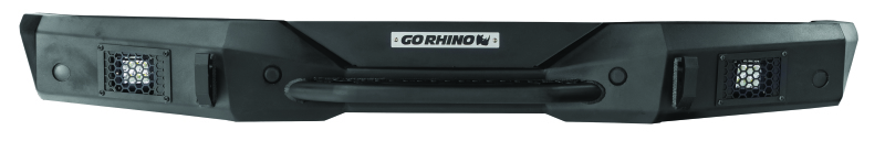 Go Rhino 371200T Rockline Rear Full Width Bumper; Slim Design Textured Black