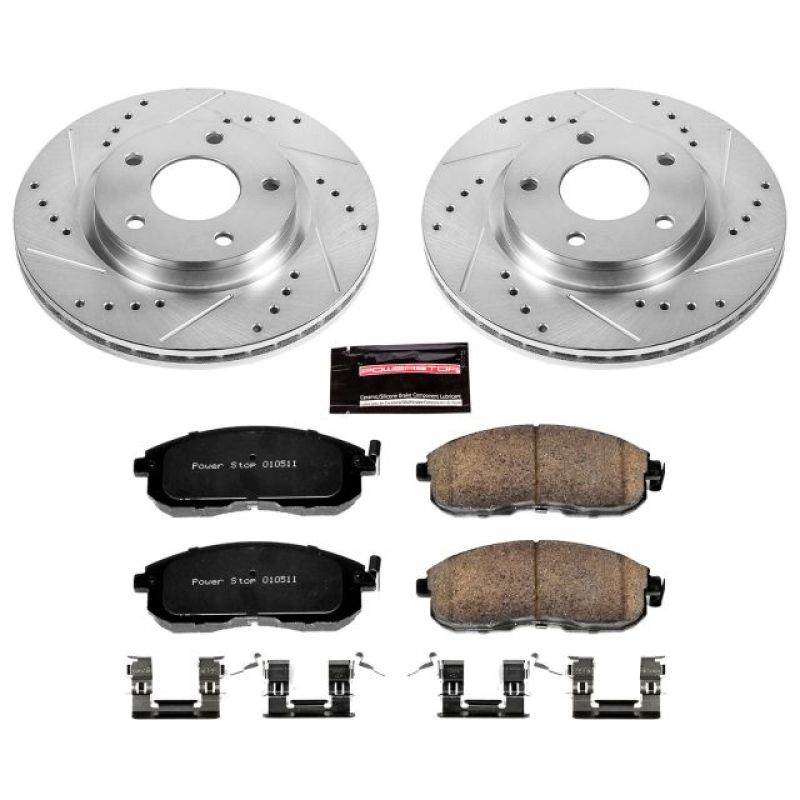 Power Stop K6961 Z23 Evolution Sport Brake Kit For 13-19 Nissan Sentra 1.8L NEW - K6961