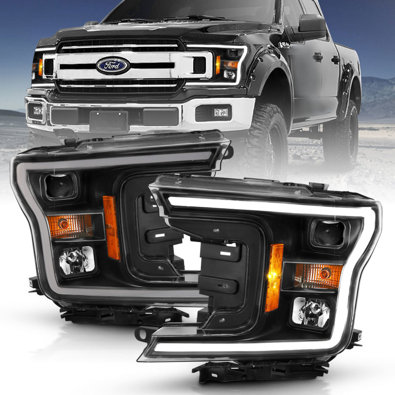 Anzo 111467 Projector Headlight Set w/Halo For 18-19 Ford F-150 XLT