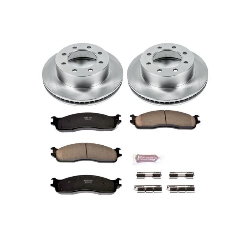 Power Stop KOE2203  Replacement Low-Dust Ceramic Brake Pad and Rotor Kit Front