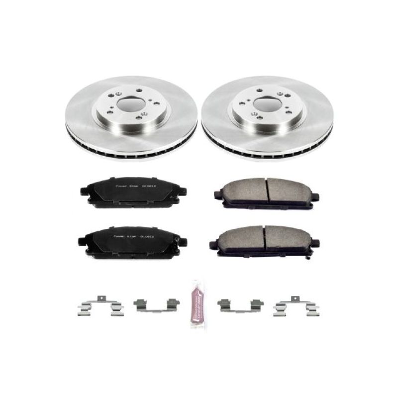 Power Stop KOE2290 Stock Low-Dust Ceramic Front Brake Pad and Rotor Kit NEW