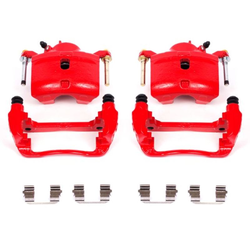 Power Stop S2660 Red Caliper Pair W/Brkt Front NEW