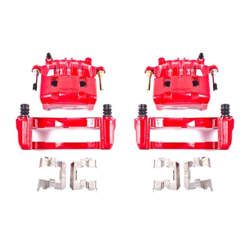 Power Stop S2682A Red Caliper Pair W/Brkt Front NEW