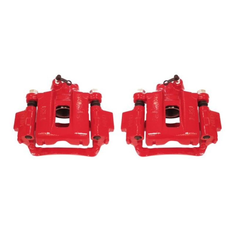 Power Stop S2726 Red Caliper Pair W/Brkt Rear NEW