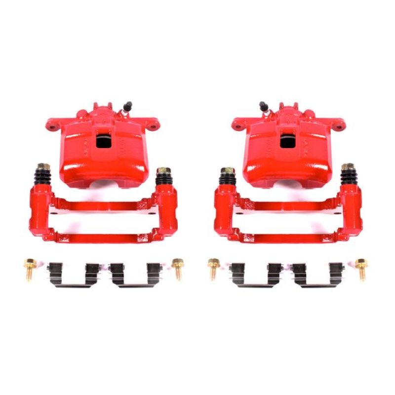 Power Stop S2808 Red Powder Coated Calipers For 00-03 Honda S2000 2.0L