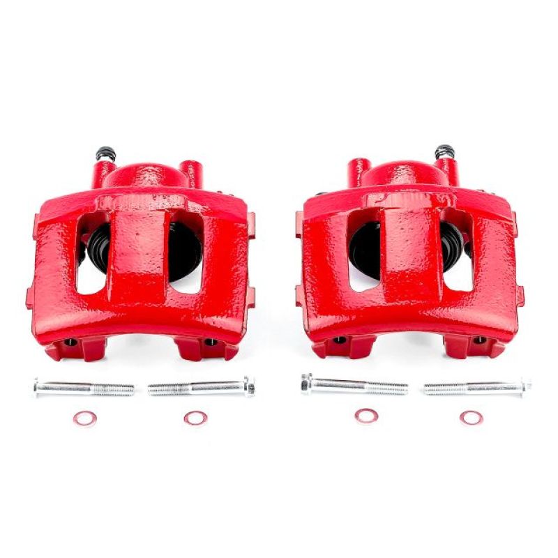 PowerStop S4339 Red Powder Coated Calipers For 93-98 Jeep Grand Cherokee