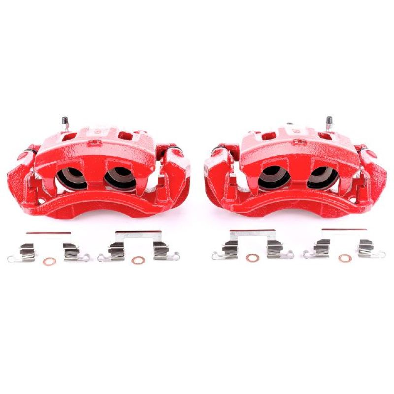 Power Stop 00-05 Ford Excursion Rear Red Calipers w/Brackets - Pair - S4752