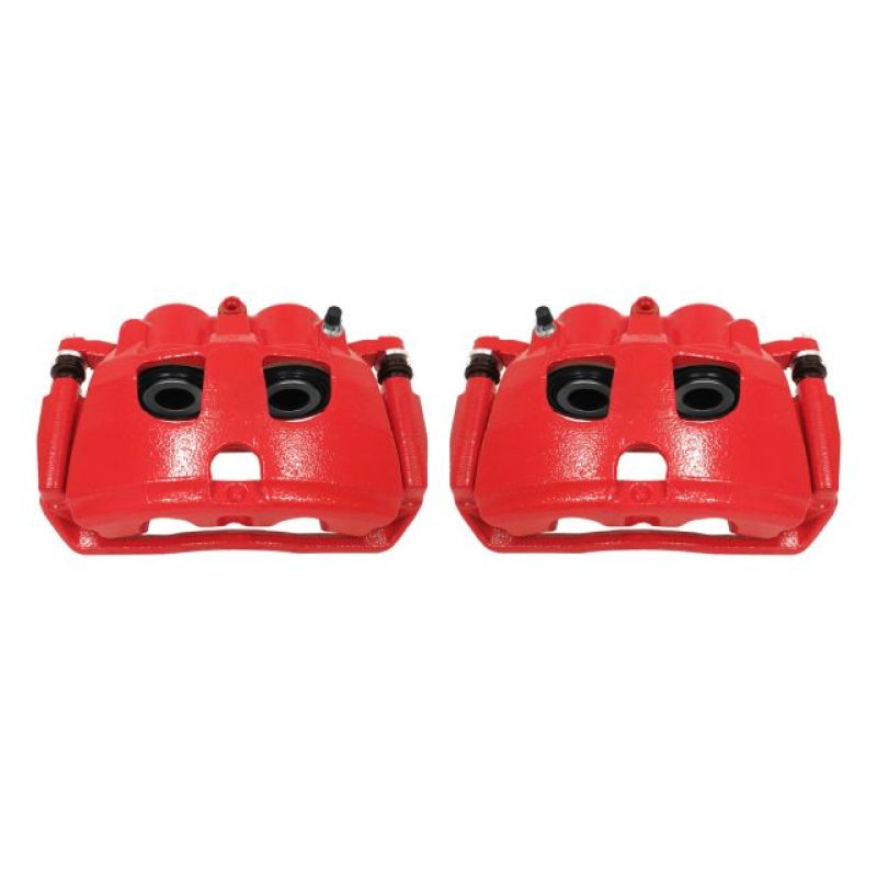 Power Stop S5174 Red Caliper Pair W/Brkt Rear NEW
