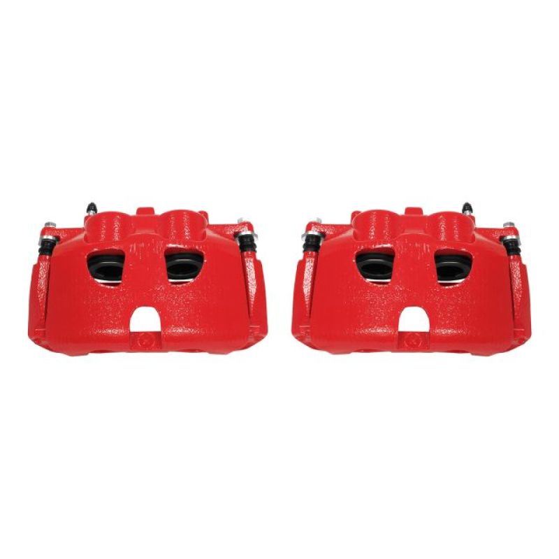 Power Stop S5236 Red Caliper Pair W/Brkt Front NEW