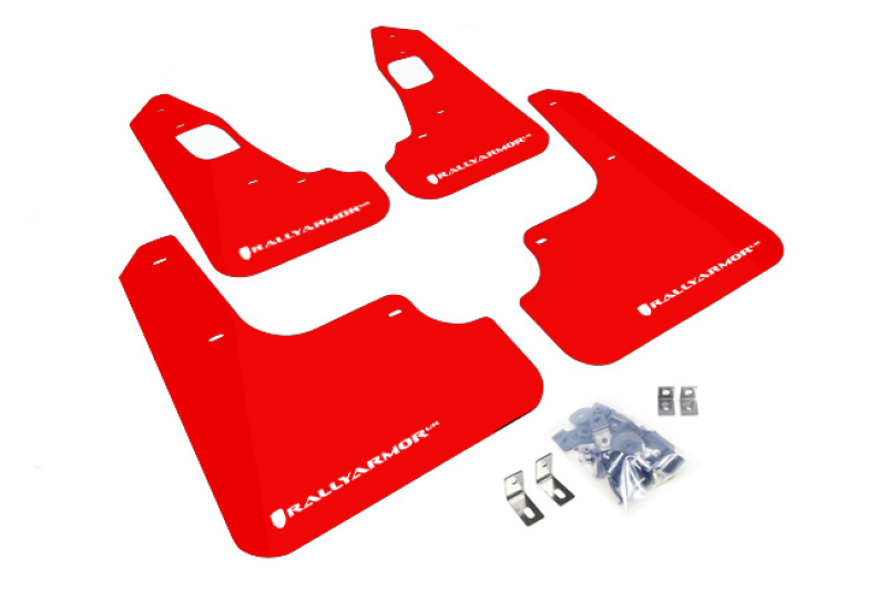 Rally Armor MF10-UR-RD/WH Red UR Mud Flap White Logo