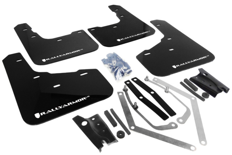 Rally Armor MF29-UR-BLK/WH Black UR Mud Flap White Logo