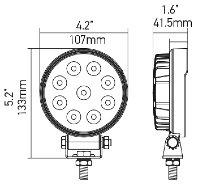 Hella ValueFit Work Light 5RD 1.0 LED MV CR LT - 357101002