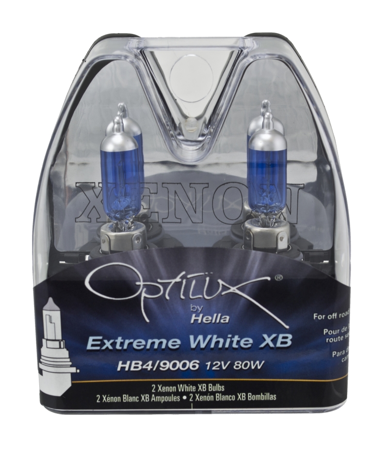 Hella Optilux XB White Halogen Bulbs HB4 12V 80W (2 pack) - H71070367