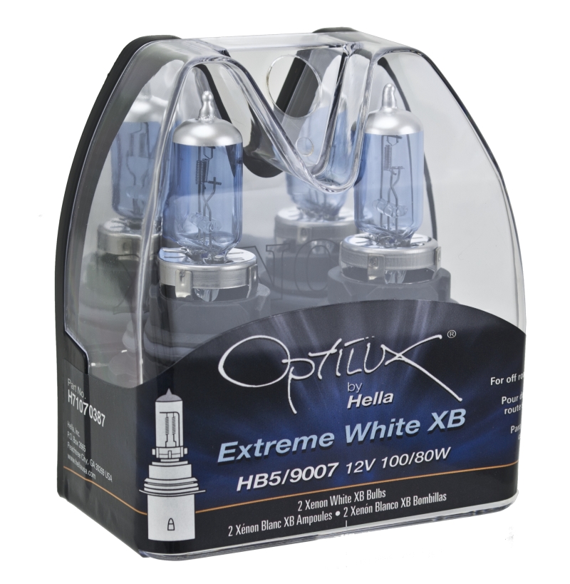 Hella Optilux XB White Halogen Bulbs HB5 9007 12V 100/80W (2 pack) - H71070387