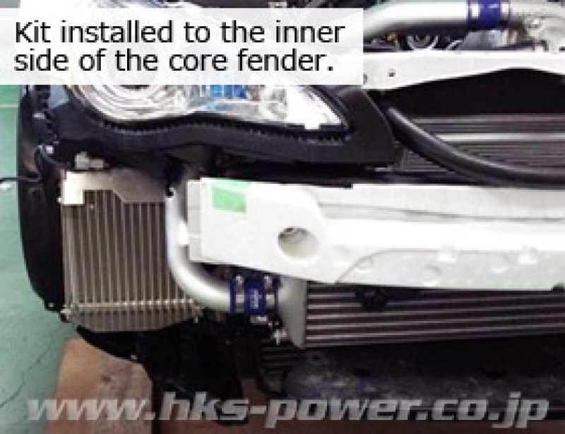 HKS 15004-AT011 S Type Oil Cooler Kit Mounted Inside Right Fender For Subaru