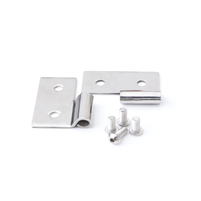 Rampage 7407 Stainless Steel Lower Door Hinge Bracket Pair for 76-06 CJ/Wrangler