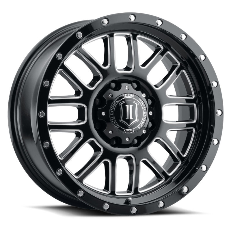 ICON Alpha 20x9 8x170 0mm Offset 5in BS Gloss Black Milled Spokes Wheel - 1220908150GBMW