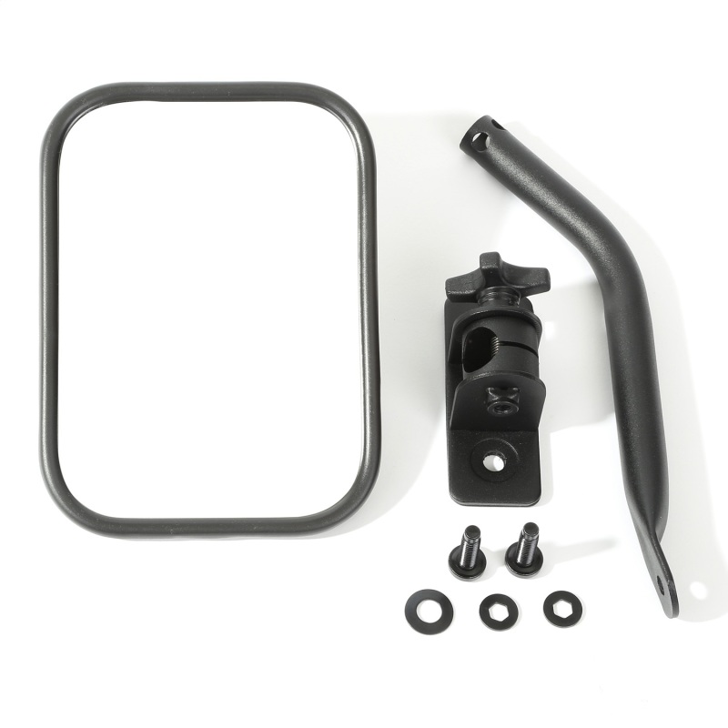 Rugged Ridge 11025.18 Quick Release Mirror Kit Textured Black Rectangular NEW