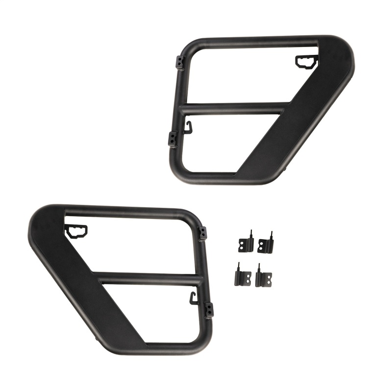 Rugged Ridge 11509.32 Fortis Tube Door Rear Pair Black NEW