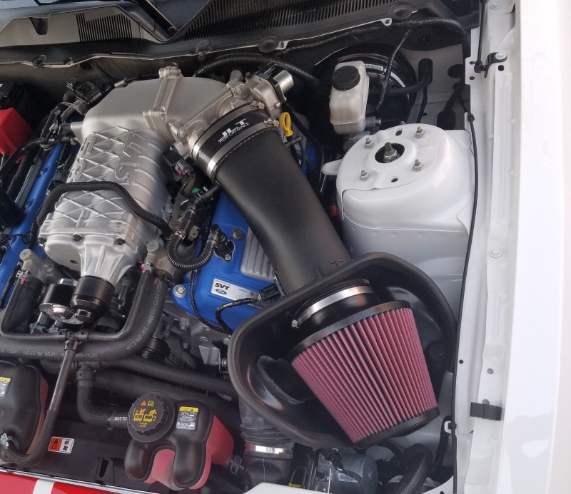 JLT 10-14 Ford Mustang GT500 Black Textured Big Air Intake Kit w/Red Filter - Tune Req - CAIP-GT500-10