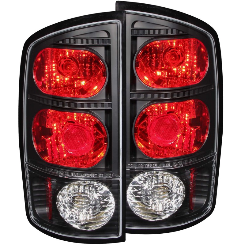 Anzo 211045 Tail Light Assembly Clear Lens Black Housing Pair NEW