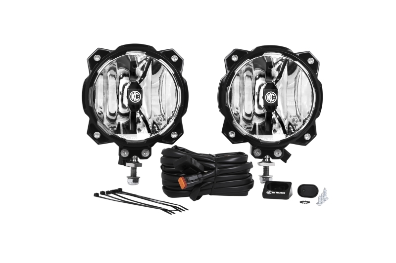 KC Hilites 91303 Auxiliary Lights Gravity LED 6" Diameter Clear Lens 20 Watts