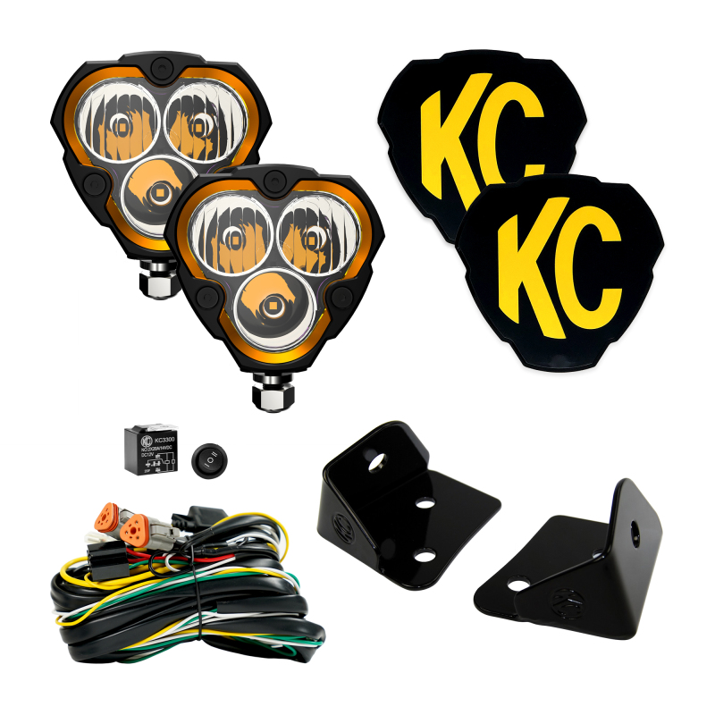 KC Hilites 97127 FLEX ERA 3 Combo Beam Lights with Mounting Brackets