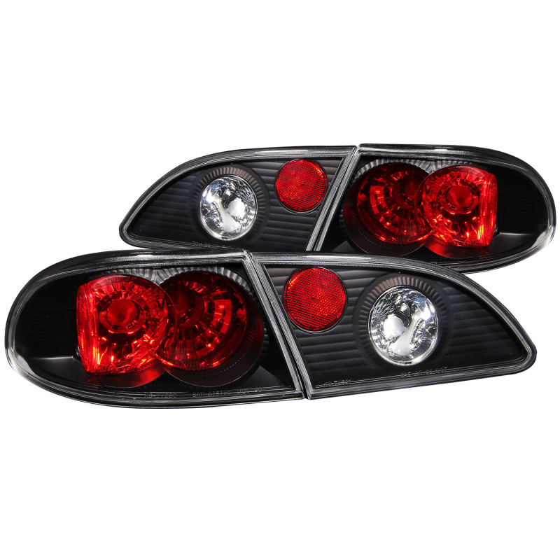Anzo 221115 Tail Light Assembly; Clear Lens; Black Housing 2pc