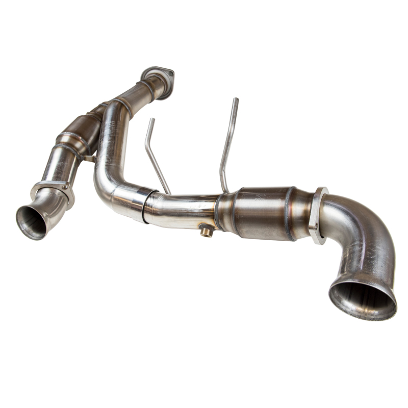 Kooks 11-14 Ford F-150 5.0L Coyote 3in SS Off Road w/ Green Cats Y-Pipe * Must Use Kooks Headers* - 13513300