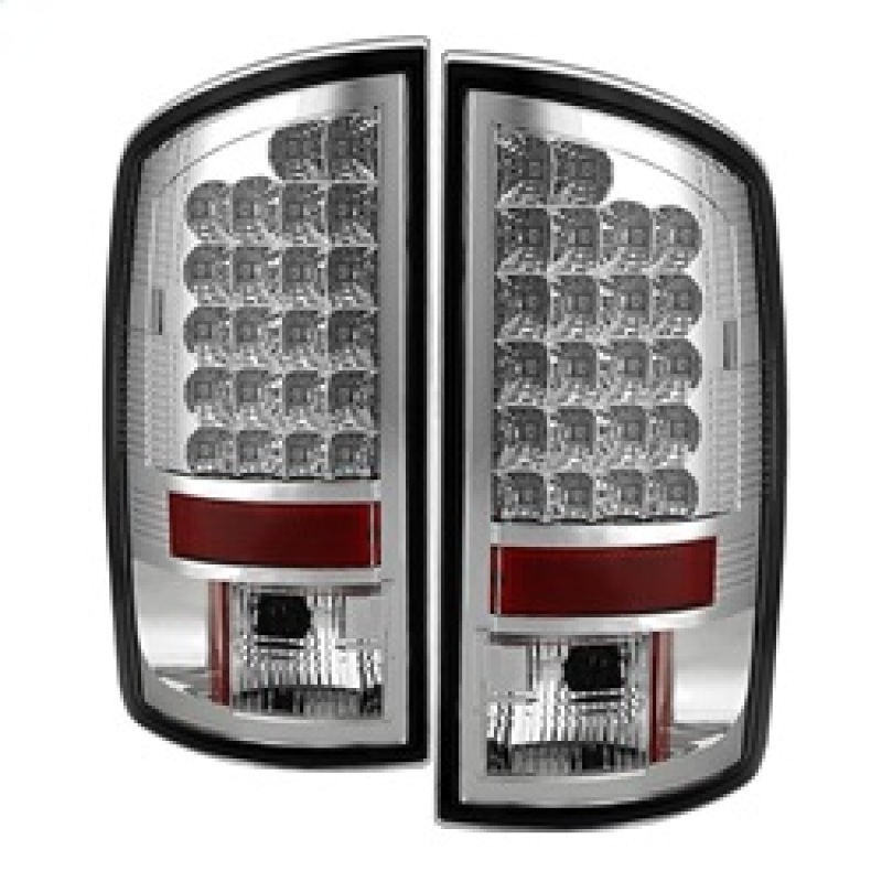 Spyder 5002563 LED Tail Lights; 22 LED; Pair; Chrome For 03-06 Dodge Ram 3500