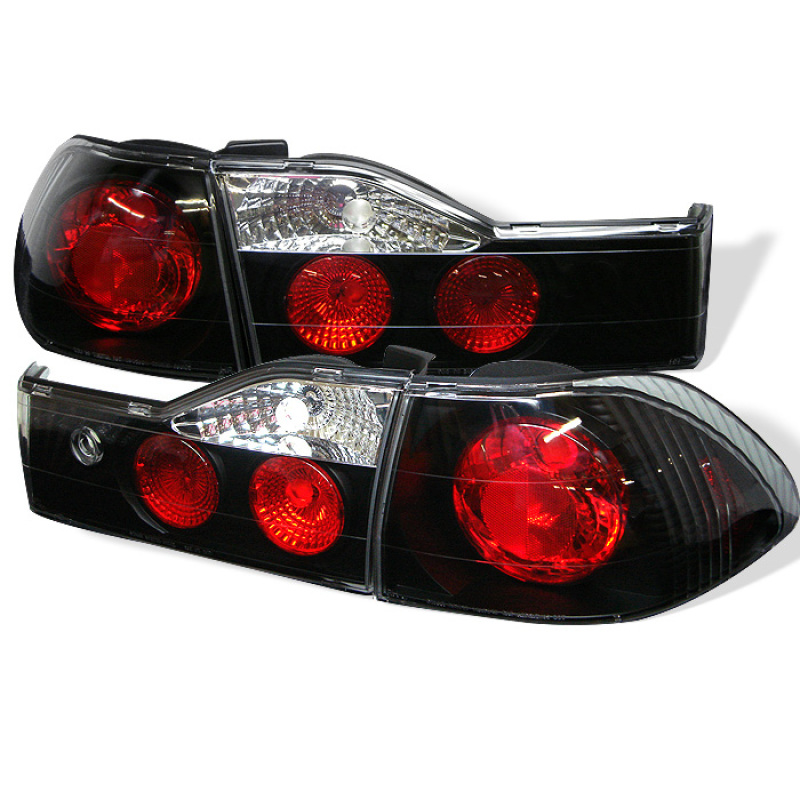 Spyder 5003959(ALT-YD-HA01-4D-BK) Euro Style Tail Lights For Accord 01-02 4Dr