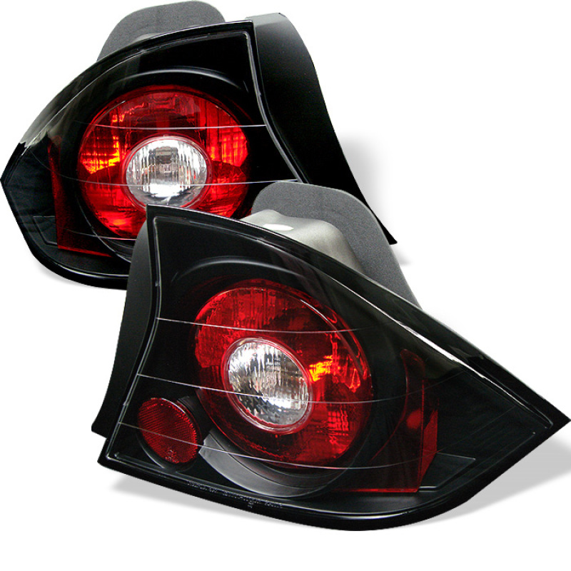 Spyder 5004369 Euro Style Tail Lights Black/Clear For 01-03 Honda Civic