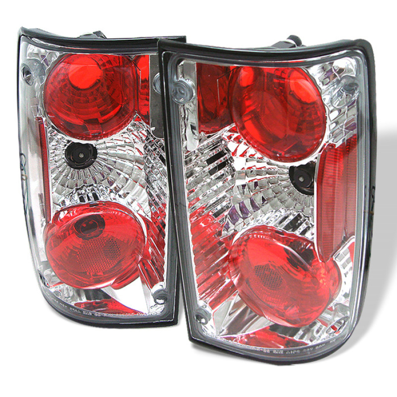 Spyder 5007643 Euro Style Tail Lights, Pair, Chrome For 89-95 Toyota Pickup NEW