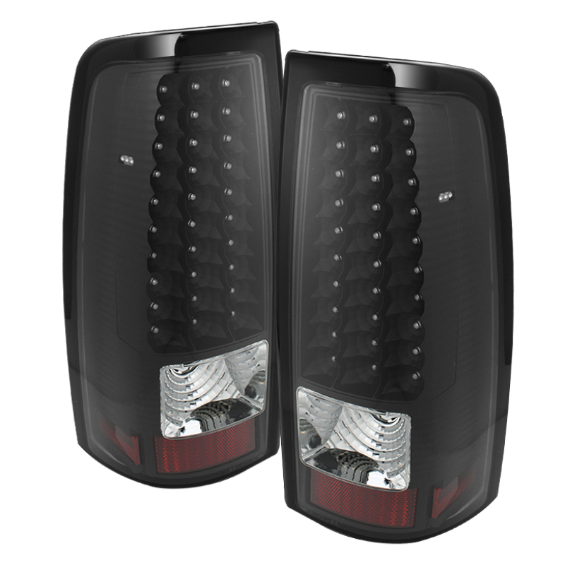 Xtune 5008763 LED Tail Lights - Black For GM Sierra & Silverado 03-06