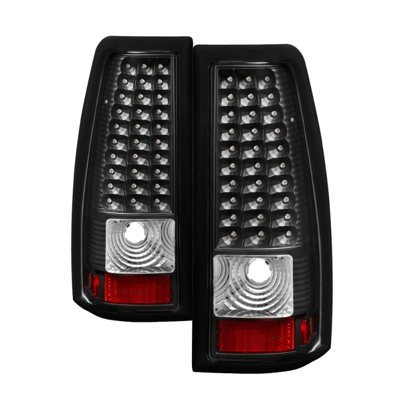 Xtune 5008817 LED Tail Lights Black For Chevy Silverado 1500/2500/3500 99-02 NEW