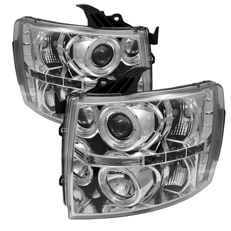 Spyder 5009500 Halo LED Projector Headlights, Pair, Chrome