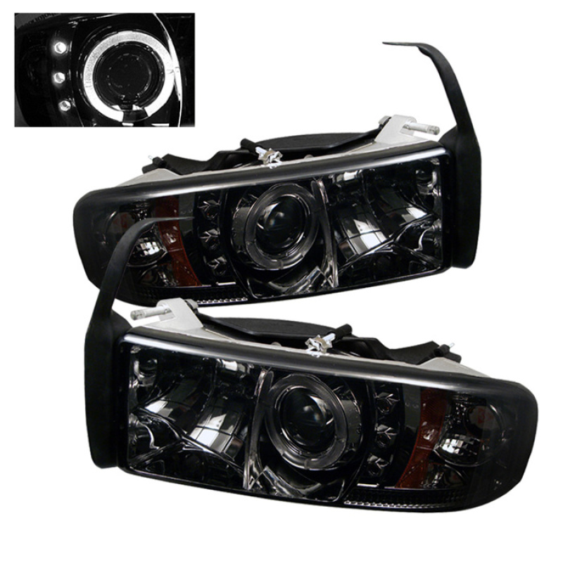 Spyder 5010100 Halo LED Projector Headlights, 1 pc., Pair, Smoke