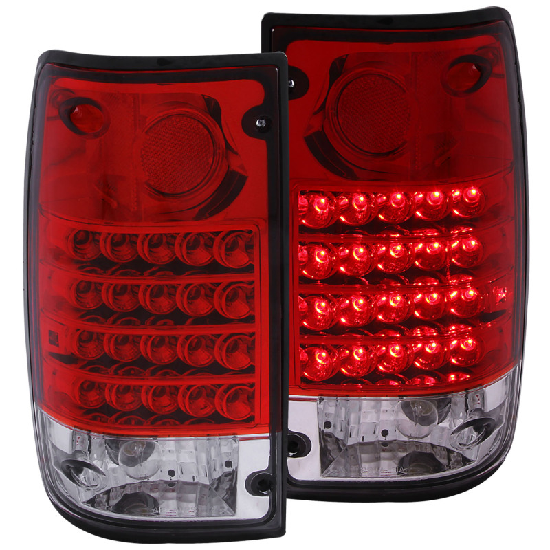 Anzo 311043 Tail Light Assembly, LED, Red/Clear Lens, Pair