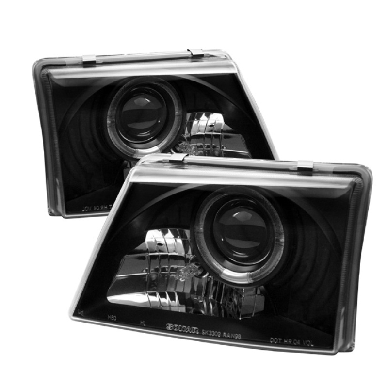 Spyder Auto 5010520 Halo Projector Headlights - Black For 98-00 Ford Ranger NEW