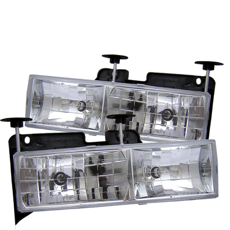 Spyder Auto 5012388 Crystal Headlights For 88-99 Chevy C/K Series 1500/2500/3500