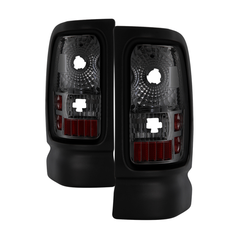 XTune 5012814 Euro Style Tail Lights Black For 1994-2001 Dodge Ram 3500