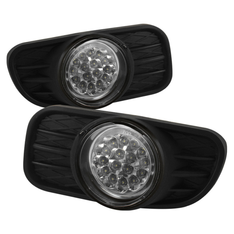 Spyder 5015693 LED Fog Lights, Pair, w/Switch, Clear