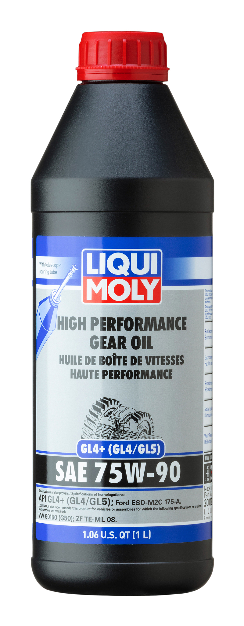 LIQUI MOLY 1L High Performance Gear Oil (GL4+) SAE 75W90 - 20012