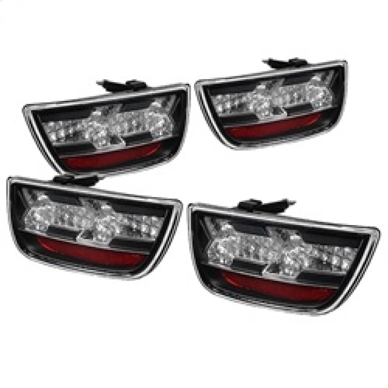 Spyder 5032188 LED Tail Lights; Pair; Black For 10-13 Chevy Camaro