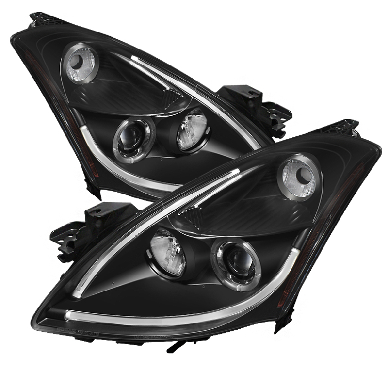 Spyder 5076830 Halo DRL LED Projector Headlight, Light Tube, Black NEW