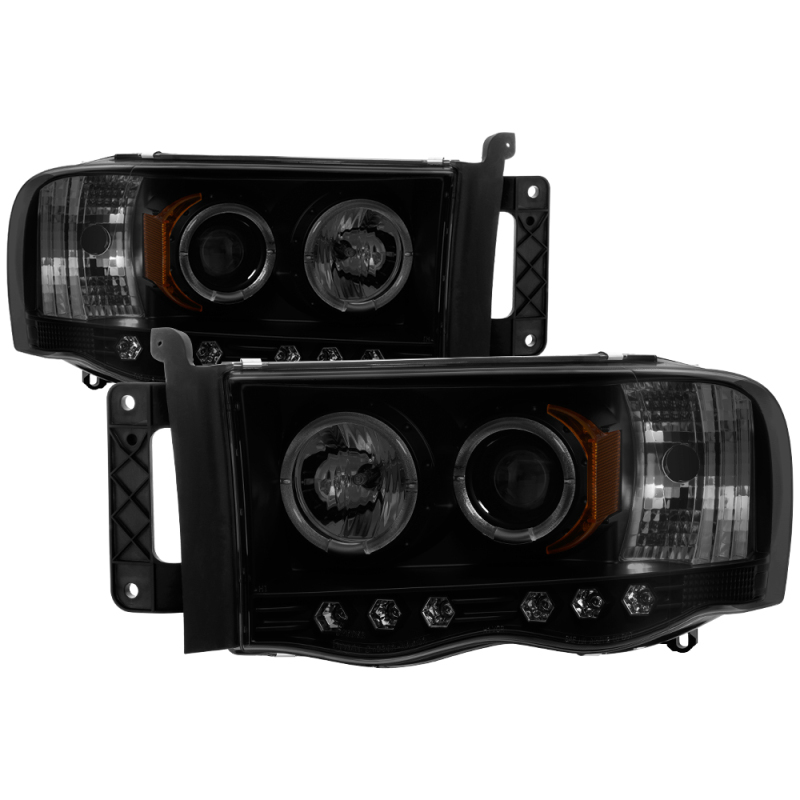 Spyder 5078384 LED Projector Headlights - Black Smoke For 02-05 Dodge Ram